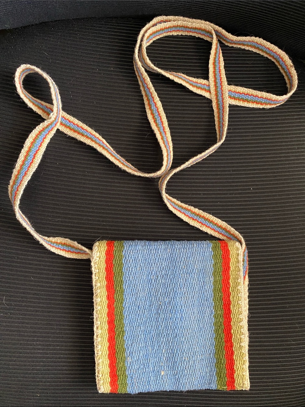 Handmade Woven Boho Crossbody Pouch Southwestern Geometric Mini Bag - Picture 4 of 4